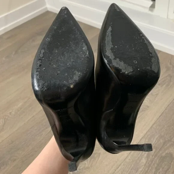 Saint Laurent Classic Paris Ela 110 Ankle Boots Heels Stiletto Calfskin Leather - Picture 14 of 15